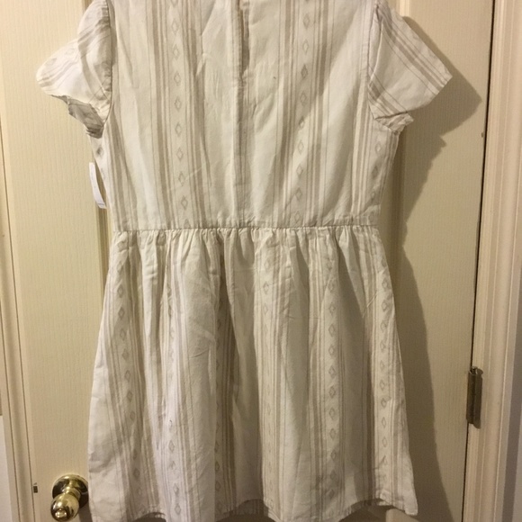 Old Navy cream cotton dress sz med - Picture 2 of 3